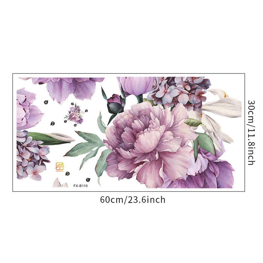 Peony Flower Wall Stickers Wall Decals Romantic Flowers Home Decor For Bedroom Living Room Entrance