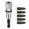 Red/Blue/Silver Hex Shank Magnetic Holder + 5pcs Drill Screwdriver Bits