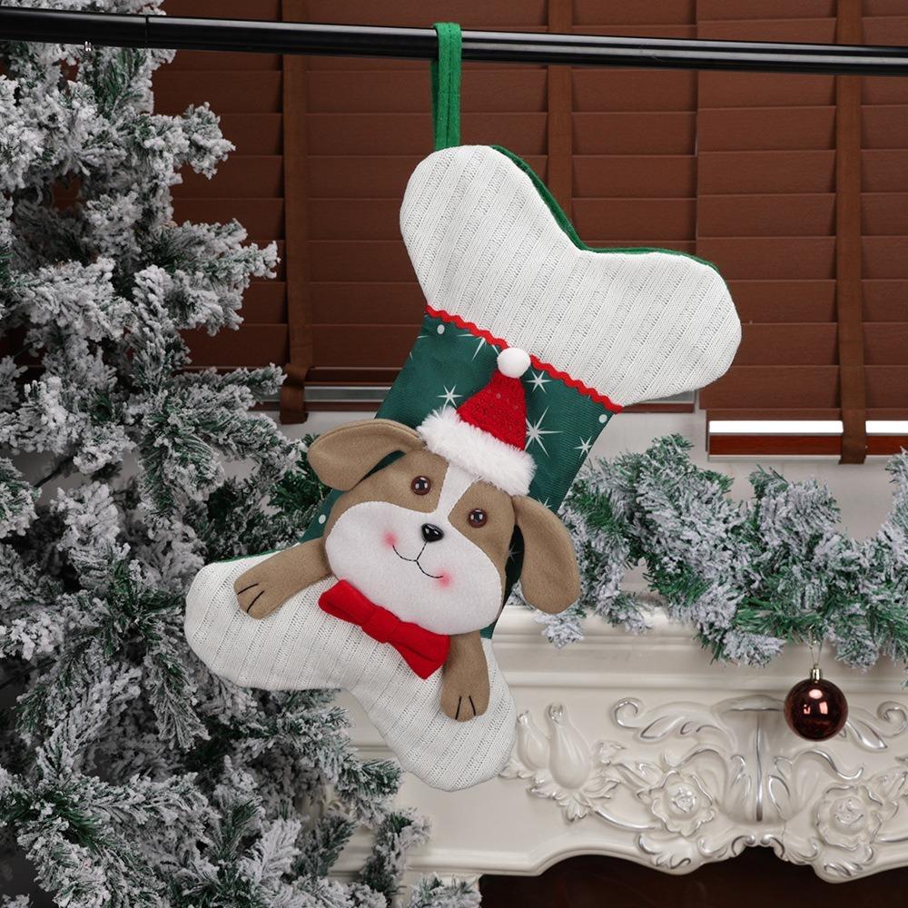 Kawaii Large Christmas Stocking Xmas Tree Ornaments Fireplace Christmas Stocking  Party Deco