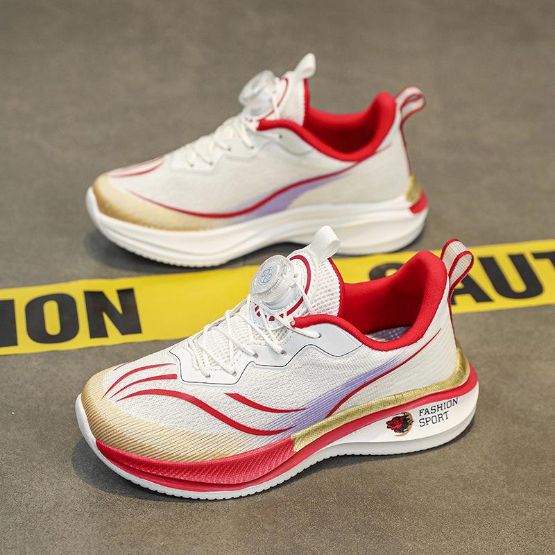 

Детские легкие кроссовки модные повседневные новые детские сетчатые вращающиеся кнопки красный кролик повседневные для мальчика 40