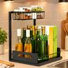 Adjustable Cabinet Organizer Rack Stable Under-Sink with Pull-out Basket