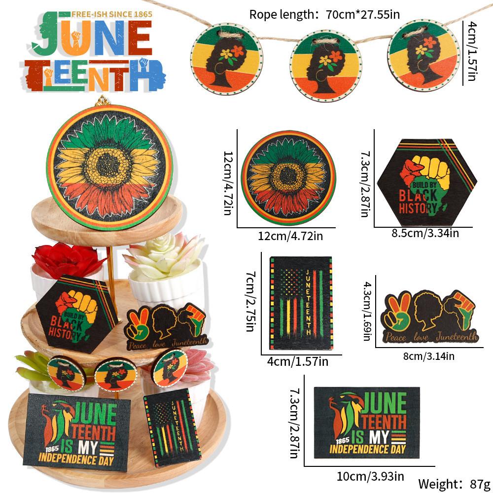 Stylish June Festival Wooden Tray Decoration For Creating A Joyous Juneteenth Atmosphere