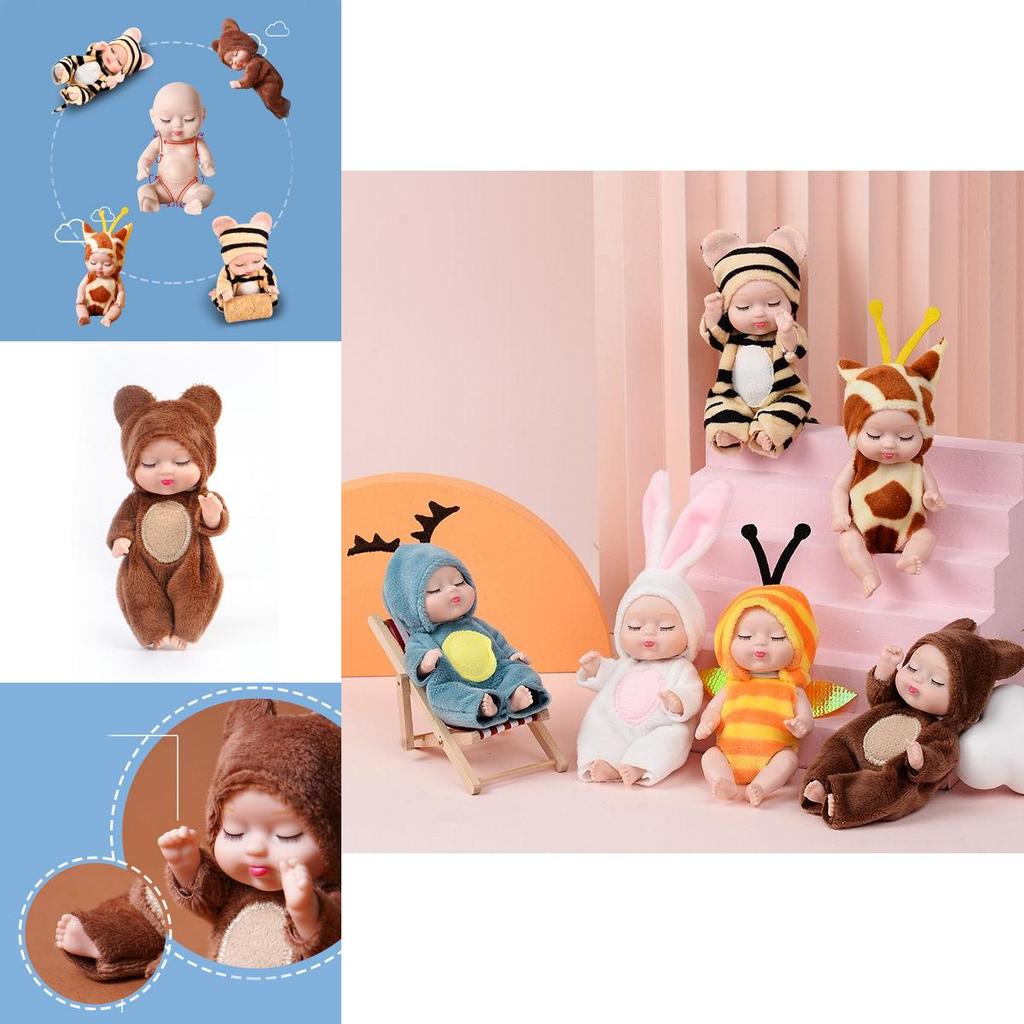 Crafted Lifelike Sleeping Newborn Baby Doll With Rotatable Limbs**