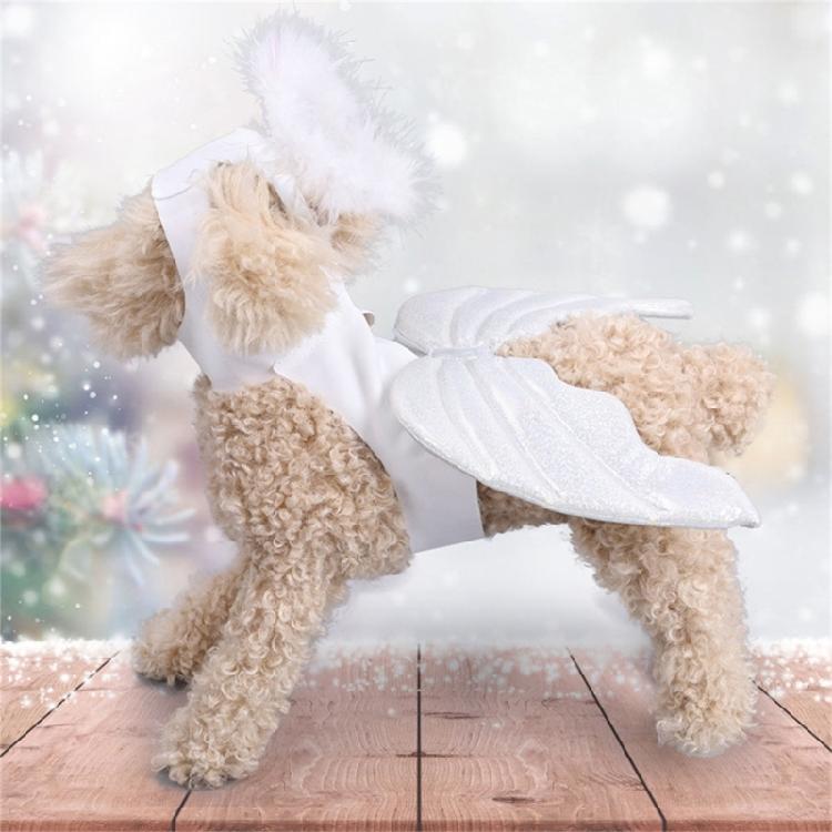 Dog 3D Wing Dress Up Costume Halloween Pet Cosplay Funny Angeles Pet Costume