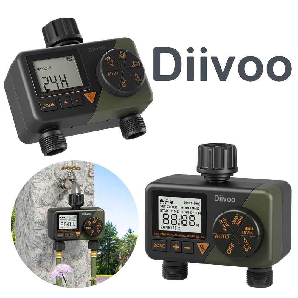 

Программируемый шланговый спринклерный таймер, 2-зонный садовый кран, контроллер полива