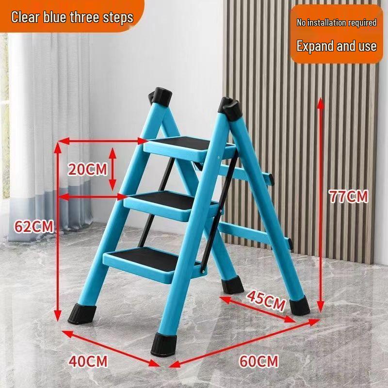 3-Step Telescopic Folding A-Frame Ladder – Lightweight and Multi-Functional Stool