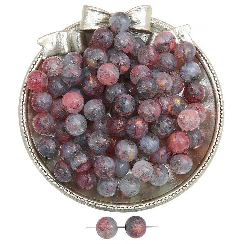 Szklany Jadeit Złamane Posypki Koraliki Vintage Okrągłe Koraliki Ręcznie Robione Diy Ręcznie Koraliki Sznurkowe Biżuteria Akcesoria Glazura Pop Luźne Koraliki Piękny Kolor