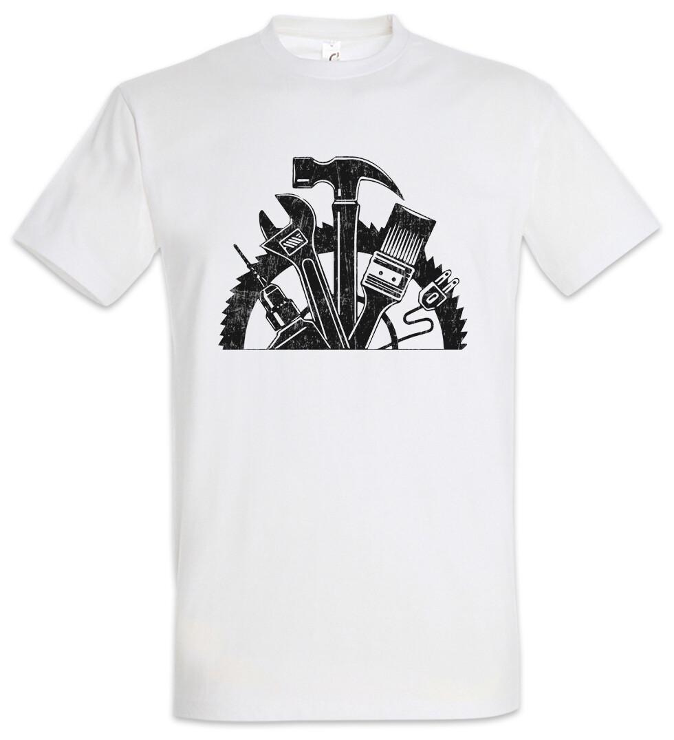 Handyman Tools T-Shirt DIY Enthusiast Power Drill Spanner Wrench Brush XXXXL