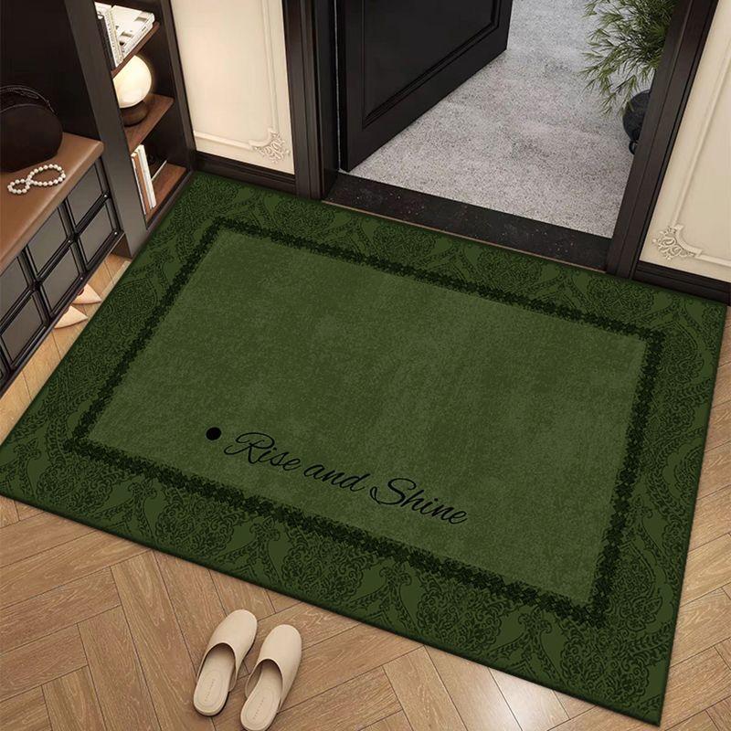 Luxury DIY Washable Non-slip Kitchen Mat Doormat Long Corridor Carpet  Bathroom Hallway Entrance Solid Color Stripe Kitchen Rug