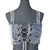 European & American Denim Bikini Sexy Split Swimsuit Set 2024