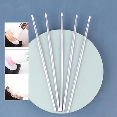 5Pcs Nail art Silikon Punkt Nagel Carving Stift Punktierung Werkzeuge Skulptur Stift Handwerk