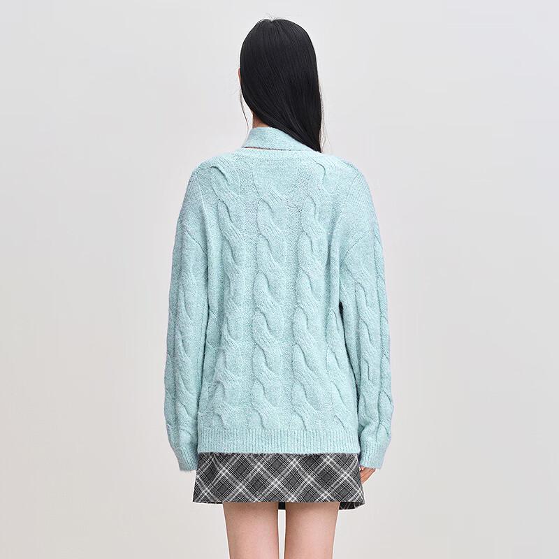 Leding Women's Loose V-Neck Knitted Sweater