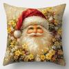 Home Decor Christmas Scenes: Santa & Snowman Pillow Covers Pattern Cushion Cover Suitable For Sofa Bedroom Car Pillow Cover
