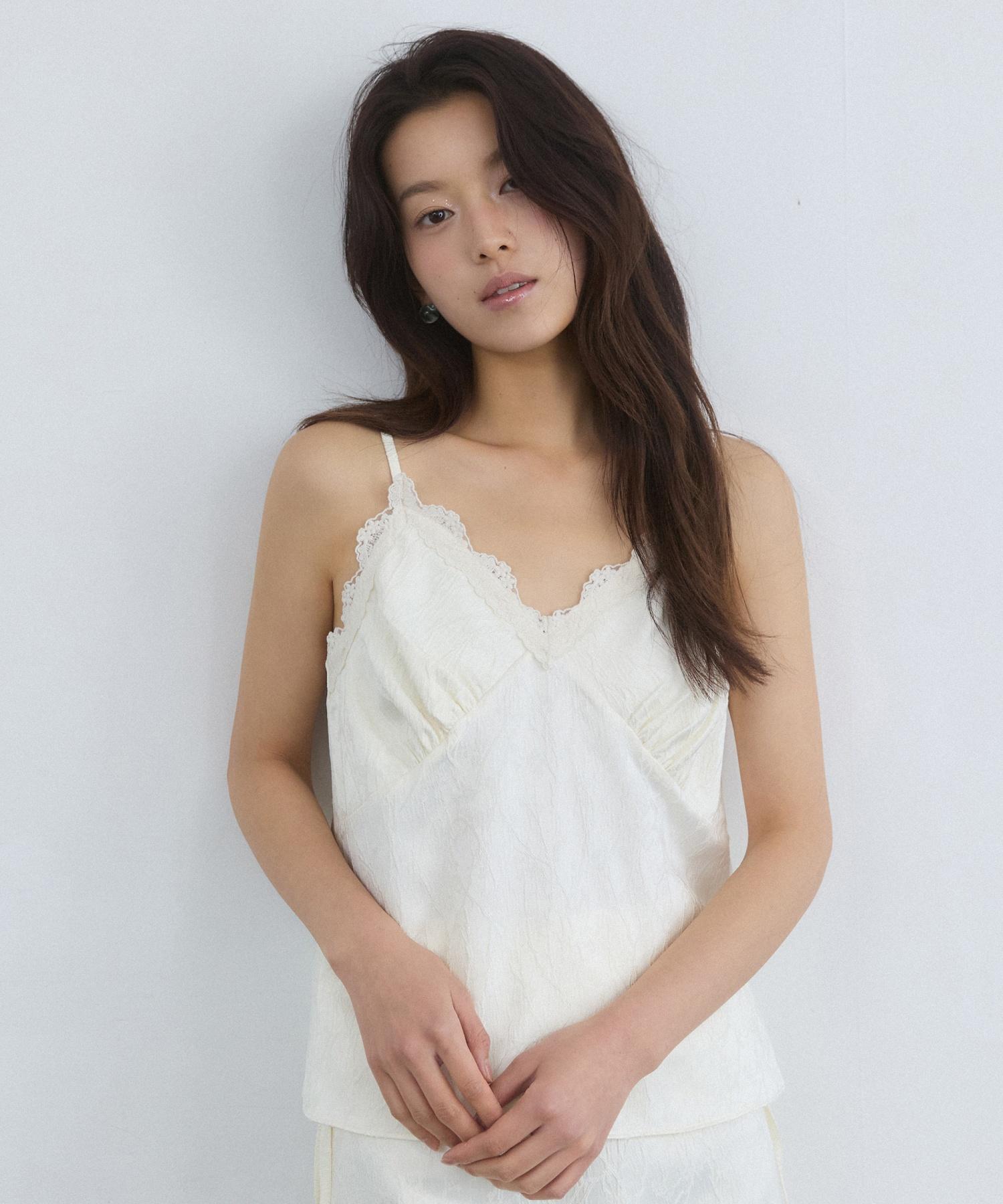 Adowl Jacquard Satin Bustier - Cream Cream/S