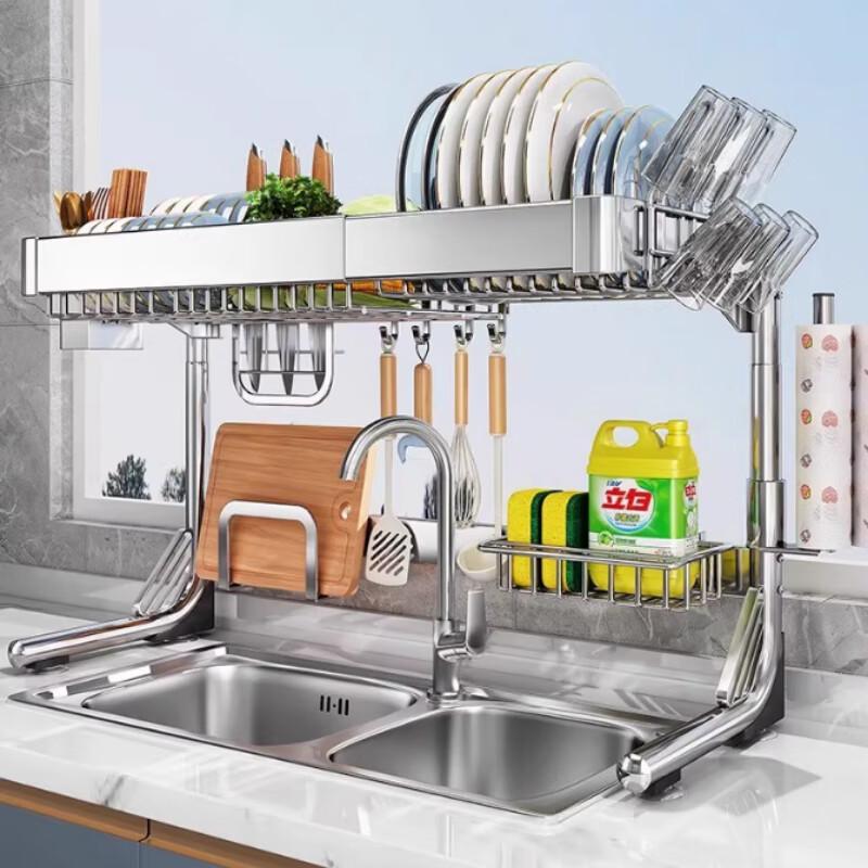 Beifu 304 Stainless Steel Extendable Dish Drying Rack