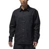 Jordan Essentials FW24 Button-Down Logo Comfortable Solid Fashionable Versatile Long Sleeve Shirt Men shirts Black FV7446-010