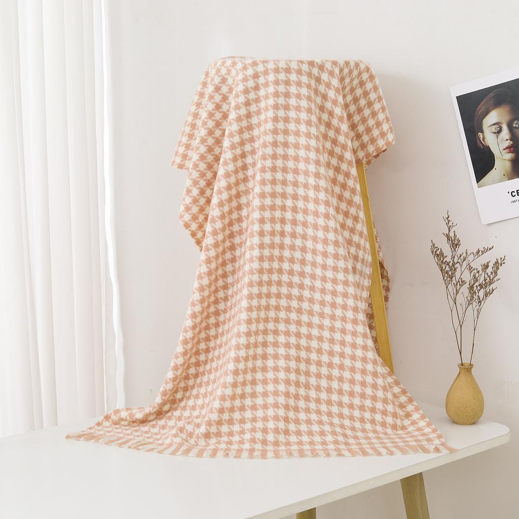 Autumn And Winter New Scarf Women'S Thickened Imitation Cashmere Versatile Student Friendly Shawl Long Checkered Scarf