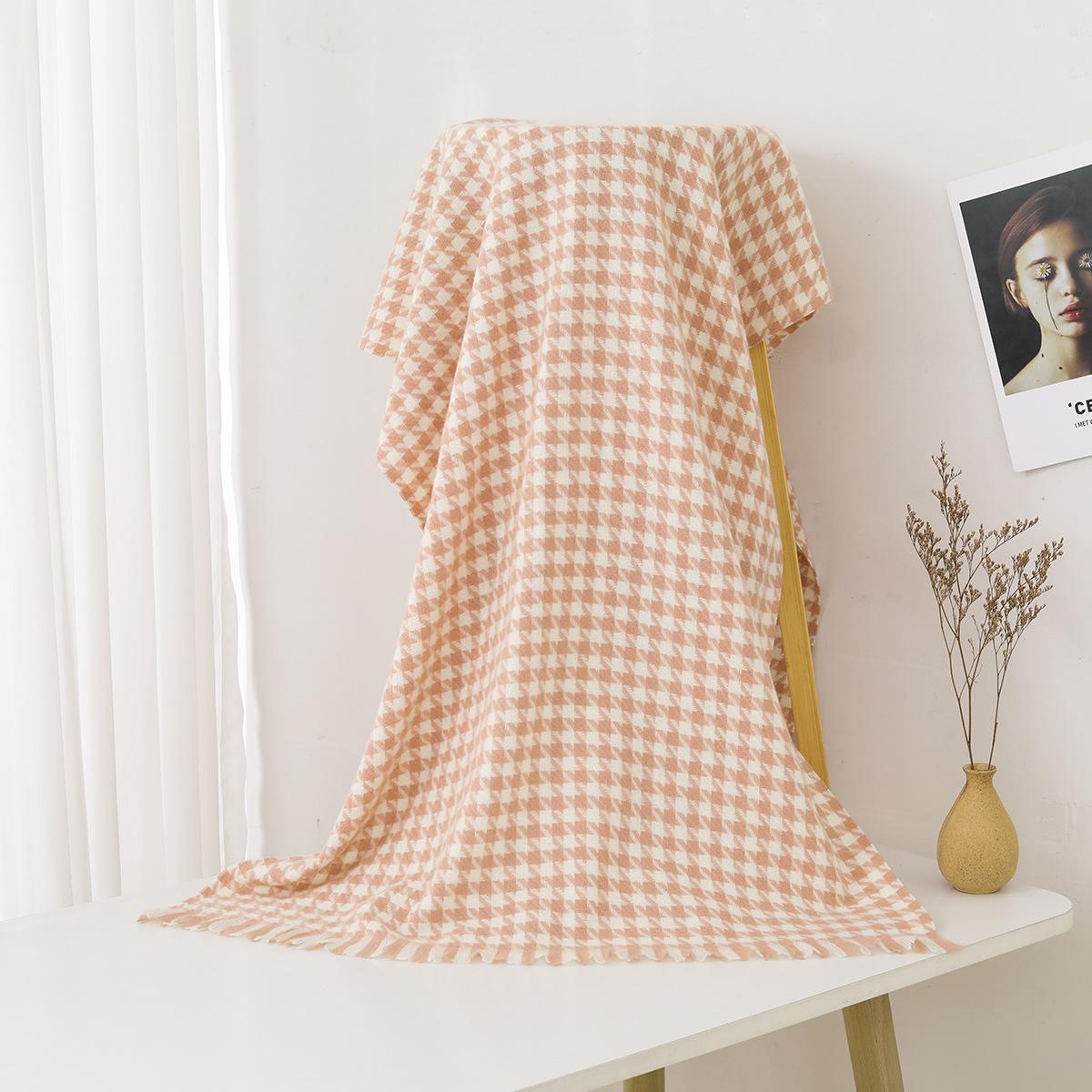 

Осенне-зимний новый шарф женский утолщенный искусственный кашемир универсальный студенческий шаль длинный клетчатый шарф 65*200cm