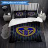 3-teiliges Weiches Bettwäscheset mit Leeds-Wappen-Design, Inklusive 1 Bettbezug und 2 Kissenbezügen, Perfekt für Schlafzimmer, Wohnheim, Fan-Geschenk