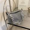Eimerbeutel ganz mit Strasssteinen, Glitzerkette Ballhandtasche, Damen Mini Umhängetasche (6,3*3,54) Zoll