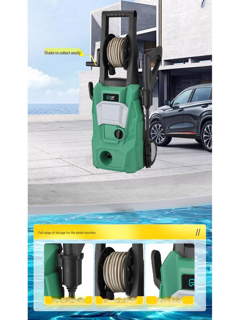 Mașină de spălat auto compactă de înaltă presiune - pompă de curățare portabilă și puternică