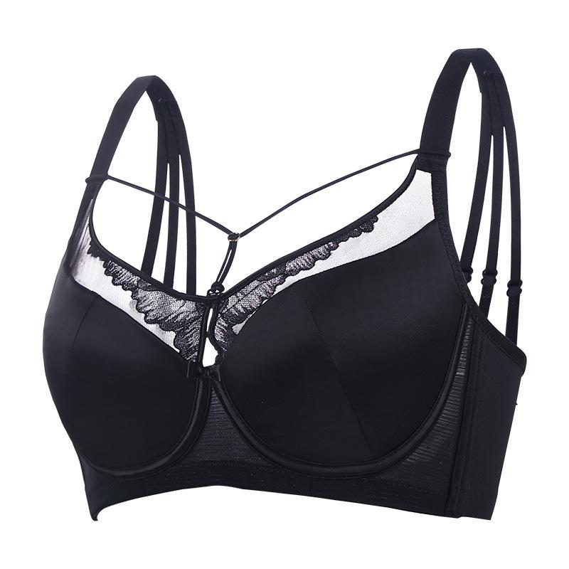Underwear Women's Adjustable Bra Top Support Sexy Thin Bra No Steel Rim Large Bra