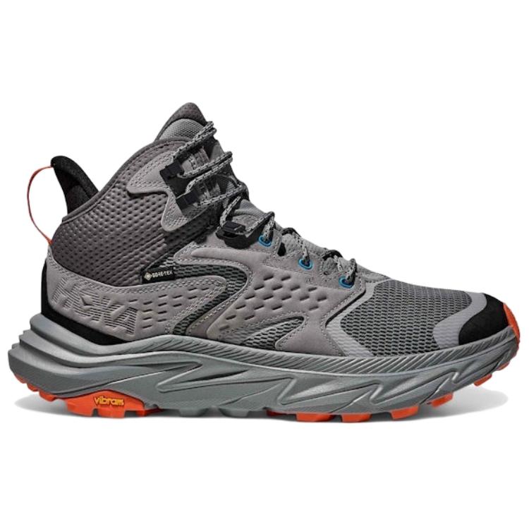 HOKA One One Anacapa 2 Gore-Tex Pantofi de Drumeție Confortabili Durabili cu Toc Mediu Bărbați Pantofi de Drumeție Gri Negru 1141633-GLCTC