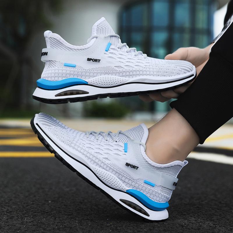 Men's Shoes 2024 New Men's Summer Mesh Breathable Shoes Trendy Running Flying Weaving Trendy Casual Sports Shoes