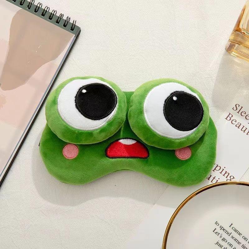 Frog Cartoon Eye Mask - Cooling Relief for Men, Women, and Kids