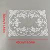 New Polyester Lace Placemat Rectangular Embroidered Decorative Dust Cover French Retro Style Table Mat