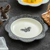 Flower Shaped Ceramic Plate Creative Deep Plate Thick Soup Plate Salad Plates Dessert Plates Restaurant Specialty Tableware