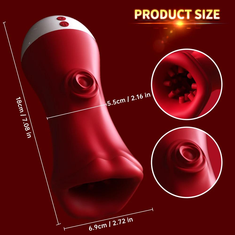 Male Mastubator for Men Deep Throat Blowjob Glans Masturbation Vibration Men Penis Training Stimulation Vibrating Sex Toys 18+