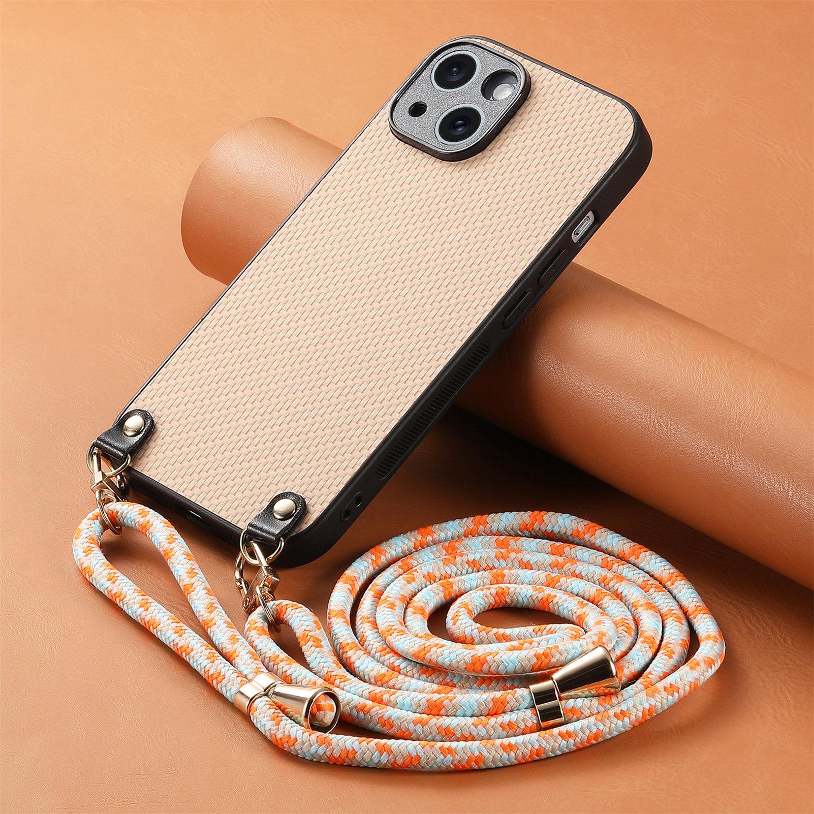 

Подходит для iPhone16 Pro Чехол для мобильного телефона Crossbody Длинный ремешок Регулируемый защитный чехол для Apple 15 Pro Max iPhone 6/6S