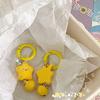 Fashion Resin Stars Sweet Hanging Jewelry Mini Keychain Star Bell Key Chain Christmas Gift