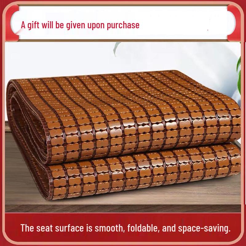 Foldable Cooling Bamboo Mahjong Mat – Summer Sleeping Mat for Single or Double Beds (1.5m or 1.8m) – Ideal for Dorms