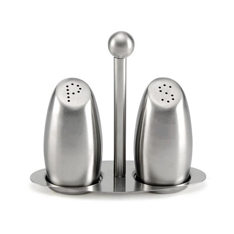Ruhan Stainless Steel Slanted Spout Seasoning Bottle Set