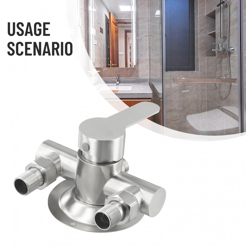 Stainless Steel Shower Hot And Cold Water Mixer Wall Mounted Metal Handle