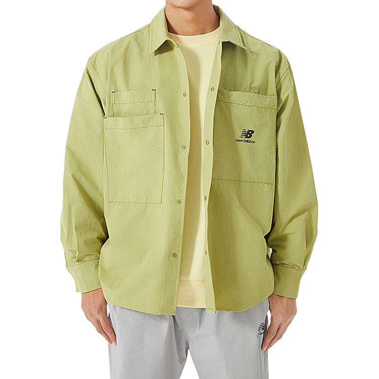 New Balance Jackets Men's Green Lapel Moderate Workwear AMJ23303-RYS