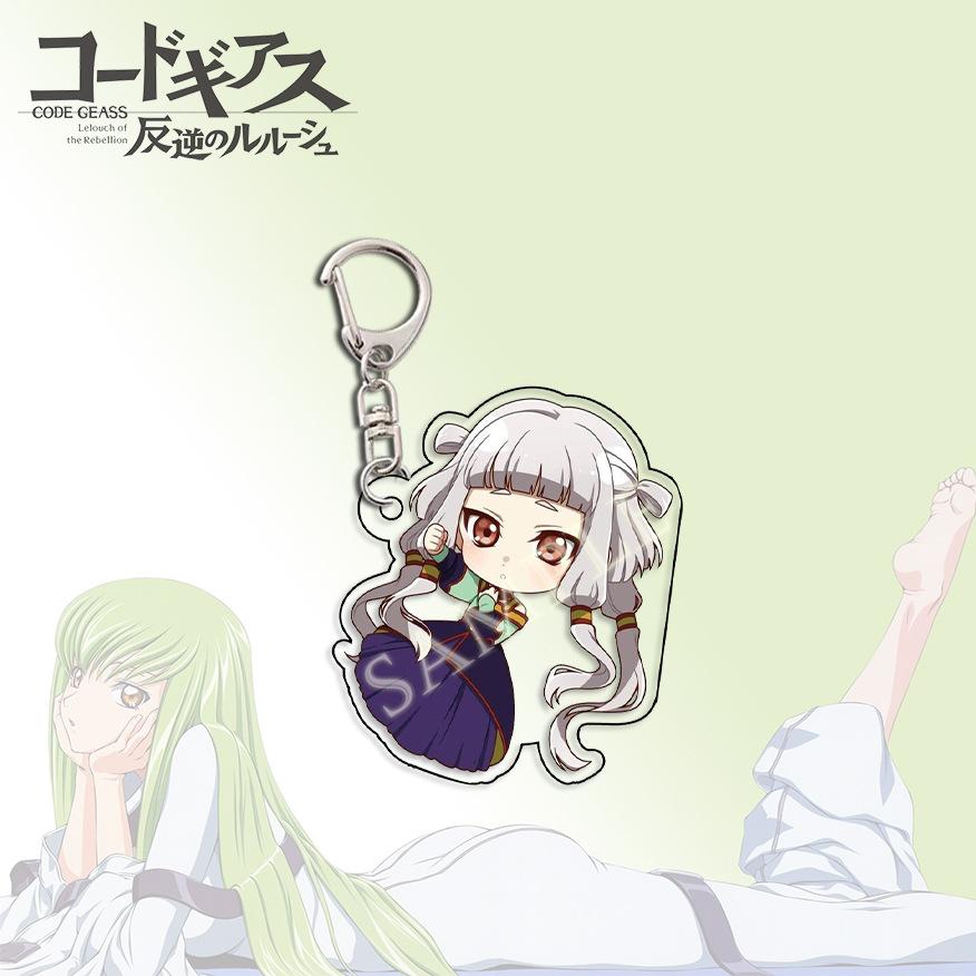 

Code Geass Classic Anime Keychain Acrylic Lovely Baby Bag Charms Pendant Friends Gift Fans Fun Key Chain Cute Souvenir Creative 6 cm