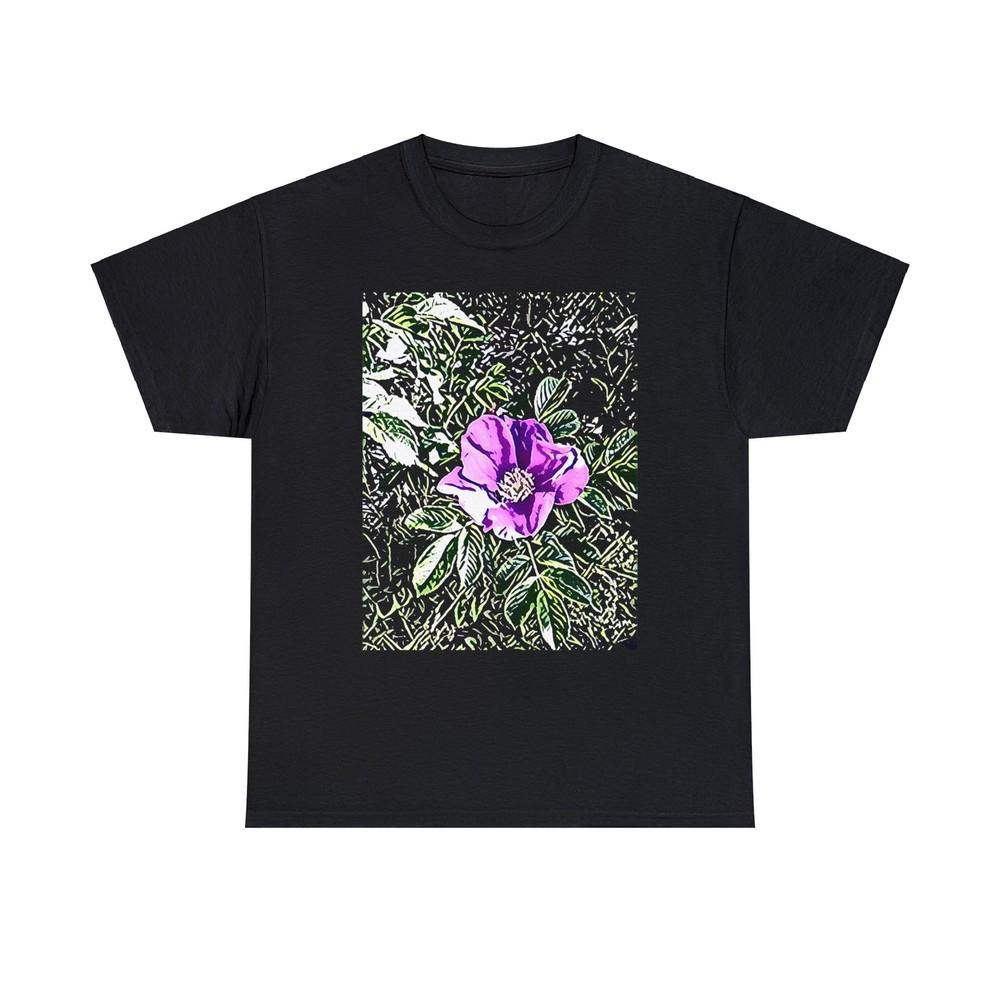 

Rose Rosa rugosa Graphic Print Botanical Art SS Unisex Heavy Cotton Tee Shirt 3XL
