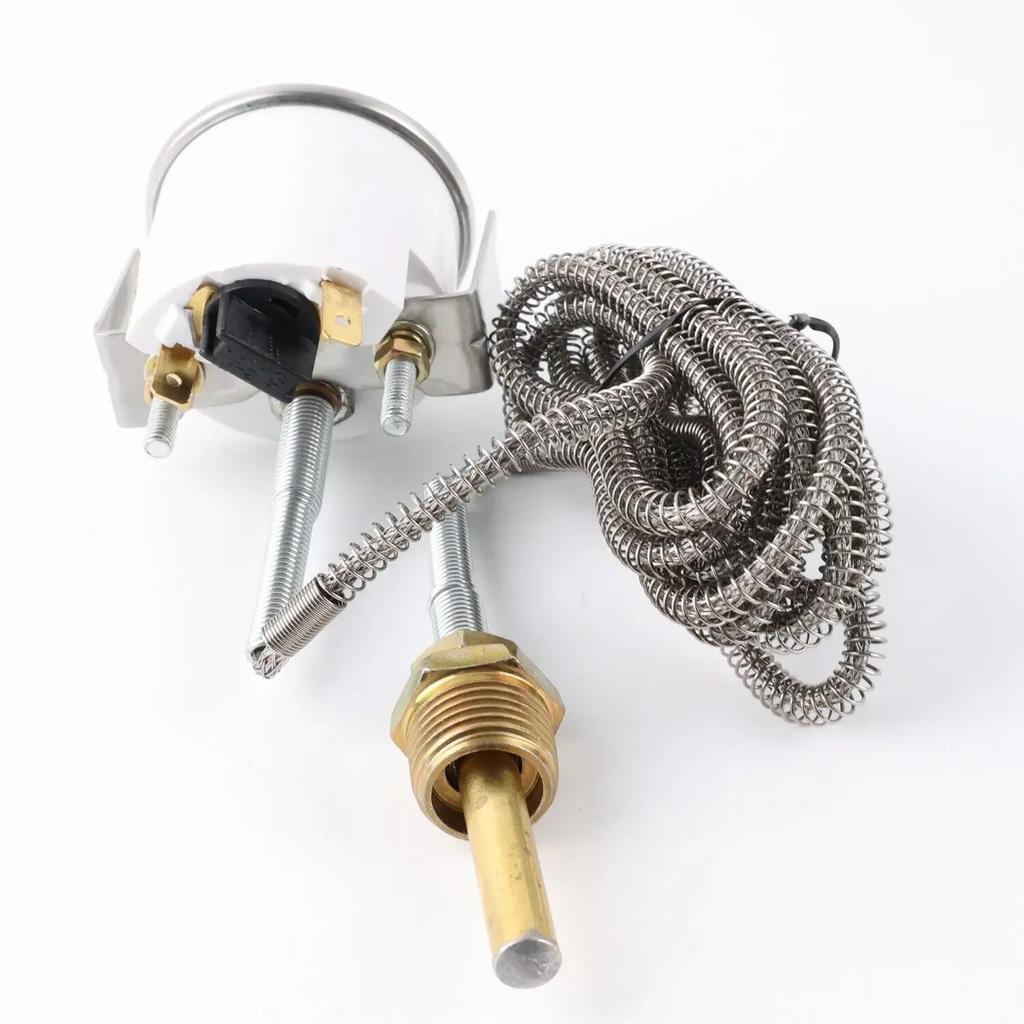 Manomètre mécanique de température de l'eau (12V, 2"/52MM) - 40-120℃/100-250℉, Livré avec capteur NPT 1/2