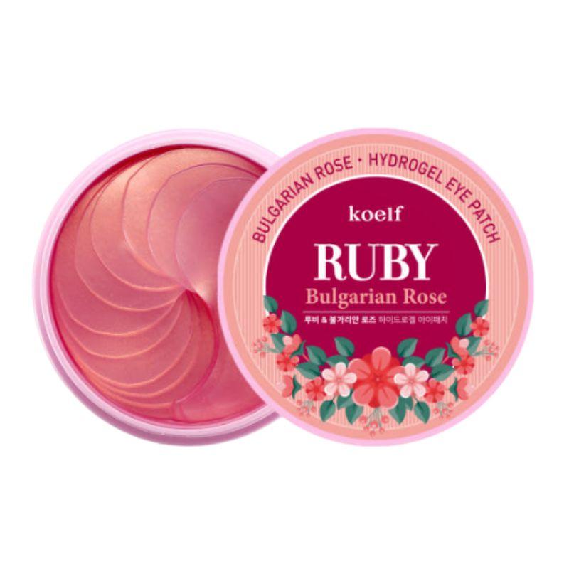 [Koelf] Ruby Bulgarian Rose Hydrogel Eye Patch (60pcs) – Brightening & Deep Hydration