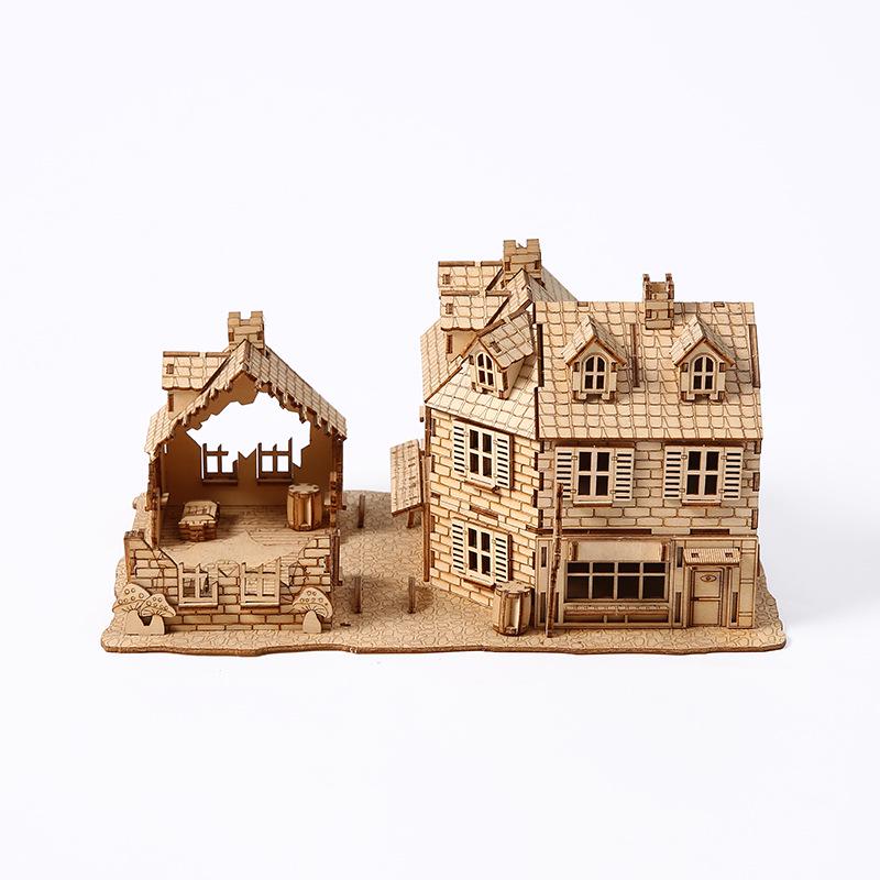 

3D Деревянная Модель Пазла Военного Дома 1942 года для Детей