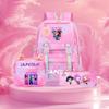 3 Peças/conjunto Mochila Fofa Estampada de Anime Kpop Bolsa de Viagem de Grande Capacidade para Adolescente Menina Menino Mochila Escolar Presente para Criança Rucksack
