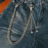 European and American Trouser Chain Jeans with Single-layer Thick Chain Punk Ring Dice Waist Chain