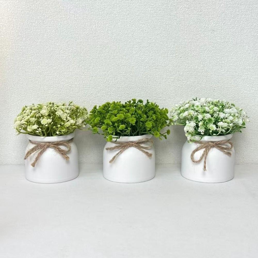 Potted With Pot Artificial Bonsai Plastic Fake Flower Bonsai Desktop Bonsai Wedding Decoration