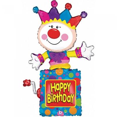 Betallic Jack In The Box Metallic Birthday Foil Balloon