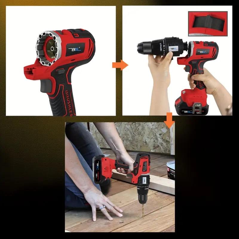 18V 12 in 1 brushless multifunctional tool set,include: drill, impact drill, circular saw, recip saw screwdriver, hedge trimmer
