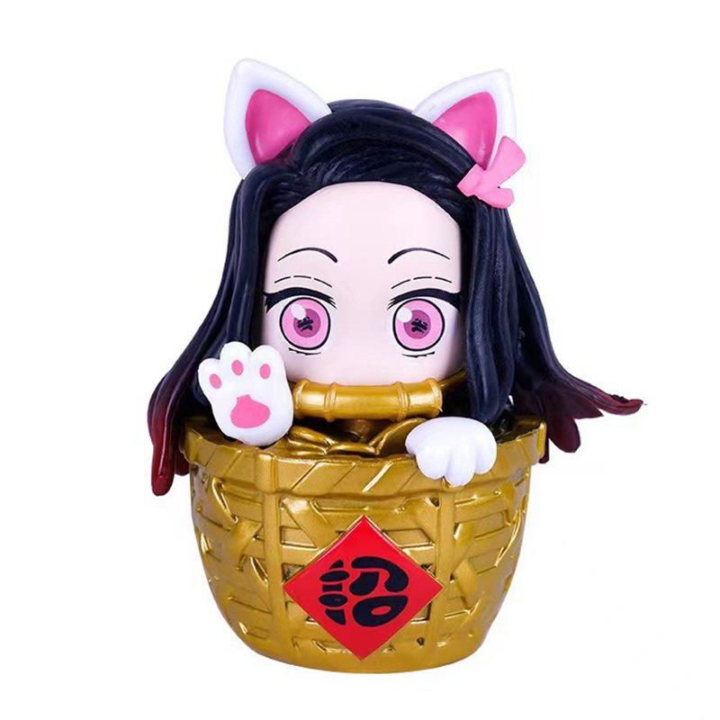 

10 см Аниме Клинок, рассекающий демонов Kimetsu no Yaiba Фигурка Камадо Незуко Kizuna no Sou Модель Игрушка Коллекция Подарков Фигурка Действия Сидящая No box
