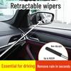 Retractable Car Rearview Mirror Cleaning Brush and Wiper